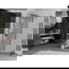 Mexen Kioto Walk-in dušo siena 100 x 80 cm, juodas modelis, gun metal - 800-100-202-95-70-080