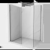 Mexen Kioto Walk-in dušo siena 150 x 95 cm, skaidrus, gun gray šlifuotas - 800-150-202-66-00-095