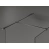 Mexen Kioto dušo sienelė Walk-in 80 x 70 cm, skaidri, gun metal - 800-080-202-95-00-070