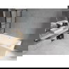 Mexen Cube stačiakampė vonia 170 x 80 cm su apdaila ir vieno sparno ekranu 70 cm, juodas raštas - 550517080X9307017077