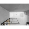 Mexen Cube stačiakampė vonia 170 x 80 cm su apdangalu ir vienos dalies sienele 70 cm, juodas raštas - 550517080X9307017077