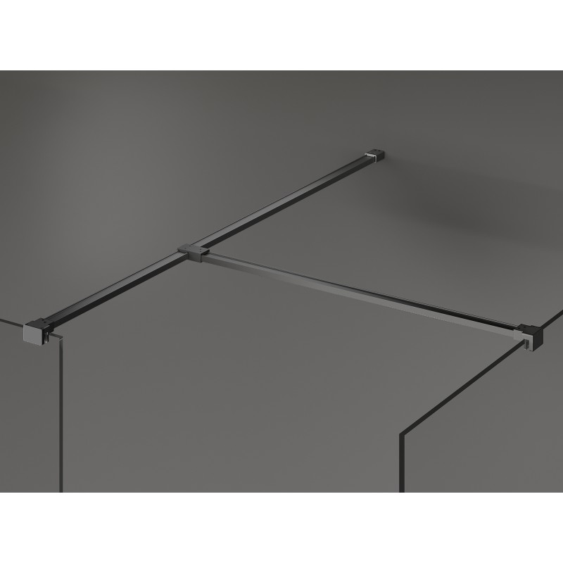 Mexen Kioto dušo siena Walk-in 125 x 80 cm, skaidri, gun metal - 800-125-202-95-00-080