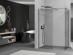 Mexen Kioto dušo sienelė Walk-in 145 x 80 cm, skaidri, pistoletinis metalas - 800-145-202-95-00-080