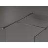 Mexen Kioto Dušo sienelė Walk-in 155 x 90 cm, permatoma, šautinės metalo spalvos - 800-155-202-95-00-090