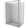 Mexen Kioto Walk-in dušo sienelė 140 x 40 cm, juodas raštas, chromas - 800-140-212-01-70-040