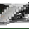 Mexen Kioto Walk-in dušo sienelė 140 x 40 cm, juodas raštas, chromas - 800-140-212-01-70-040