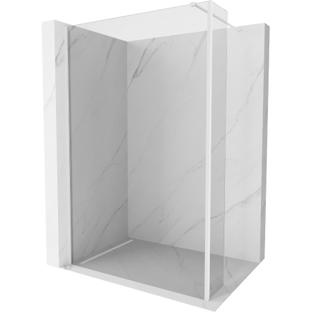 Mexen Kioto dušo sienelė Walk-in 150 x 40 cm, skaidrus, baltas - 800-150-212-20-00-040