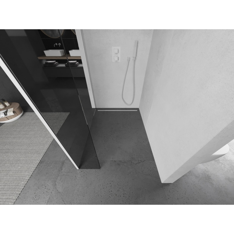 Mexen Kioto dušo sienelė Walk-in 150 x 40 cm, skaidrus, baltas - 800-150-212-20-00-040