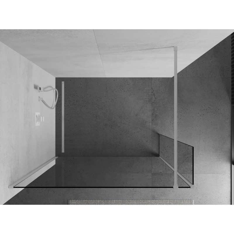 Mexen Kioto dušo sienelė Walk-in 150 x 40 cm, skaidrus, baltas - 800-150-212-20-00-040