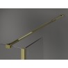 Mexen Kioto Dušo siena Walk-in 160 x 40 cm, juodas rėmelis, auksinis - 800-160-212-50-70-040