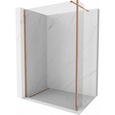 Mexen Kioto dušo sienelė Walk-in 100 x 30 cm, skaidri, rožinė auksinė - 800-100-212-60-00-030