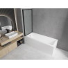 Mexen Cubik stačiakampė vonia 150 x 70 cm su apdaila ir vienos dalies pertvara 70 cm, juodas dizainas - 550315070X9307017070