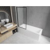 Mexen Cubik stačiakampė vonia 150 x 70 cm su apdaila ir vienos dalies 80 cm ekranu, juodas raštas - 550315070X9308007070