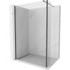 Mexen Kioto Walk-in dušo siena 135 x 30 cm, skaidri, juoda - 800-135-212-70-00-030