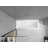Mexen Cubik stačiakampė vonia 160 x 70 cm su apdaila ir vieno lapelio 70 cm ekranu, permatoma, juoda - 550316070X9007017000