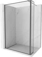 Mexen Kioto dušo sienelė Walk-in 120 x 30 cm, juodas rėmelis, gun metal - 800-120-212-95-70-030