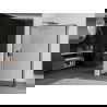 Mexen Kioto dušo siena Walk-in 120 x 40 cm, juodas raštas, gun metal - 800-120-212-95-70-040