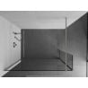 Mexen Kioto Walk-in dušo siena 105 x 30 cm, skaidri, šlifuota nikelio - 800-105-212-97-00-030
