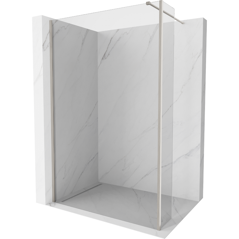 Mexen Kioto Walk-in dušo sienelė 90 x 40 cm, skaidri, šlifuotas nikelis - 800-090-212-97-00-040