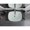 Mexen Araks stiklinis praustuvas montuojamas ant stalviršio 54 x 39 cm, baltas - 24155430