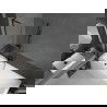 Mexen Next L vonios įrangos pertvara, 1-durų, 50 x 150 cm, skaidri, juoda - 895-050-000-03-00-70