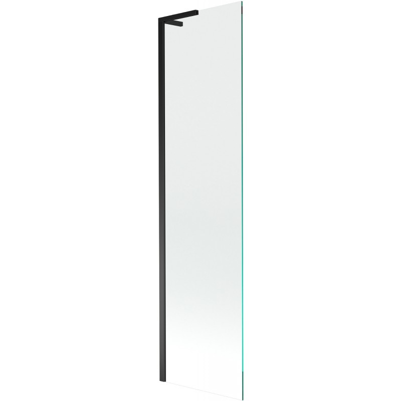Mexen Next L vonios įrangos pertvara, 1-durų, 50 x 150 cm, skaidri, juoda - 895-050-000-03-00-70