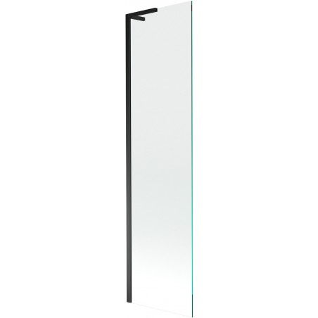 Mexen Next L vonios įrangos pertvara, 1-durų, 50 x 150 cm, skaidri, juoda - 895-050-000-03-00-70