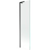 Mexen Next L vonios sienelė vienos dalies 50 x 150 cm, permatoma, juoda - 895-050-000-03-00-70