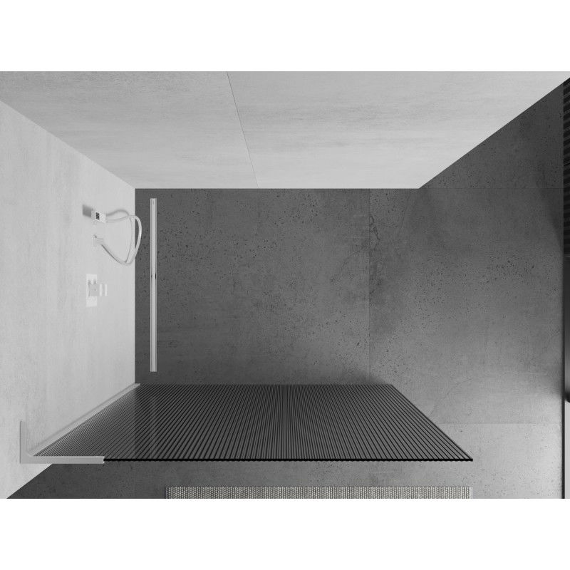 Mexen Kioto L dušo sienelė Walk-in 120 x 200 cm, dryžuota, balta - 800-120-103-20-09