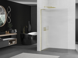 Mexen Kioto L dušo sienelė Walk-in 100 x 200 cm, poliruotas, auksinis šlifuotas - 800-100-103-55-09