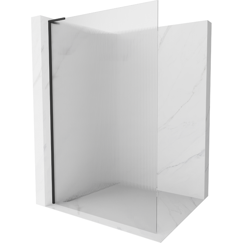 Mexen Kioto L dušo siena Walk-in 70 x 200 cm, matinis, juodas - 800-070-103-70-09