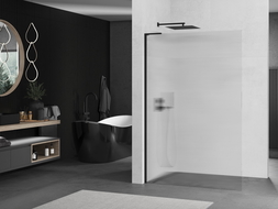 Mexen Kioto L dušo sienelė Walk-in 100 x 200 cm, permatoma, juoda - 800-100-103-70-09