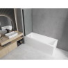 Mexen Cubik stačiakampė vonia 170 x 70 cm su apdaila ir 1 sparno pertvara 70 cm, permatoma, juoda - 550317070X9007017000