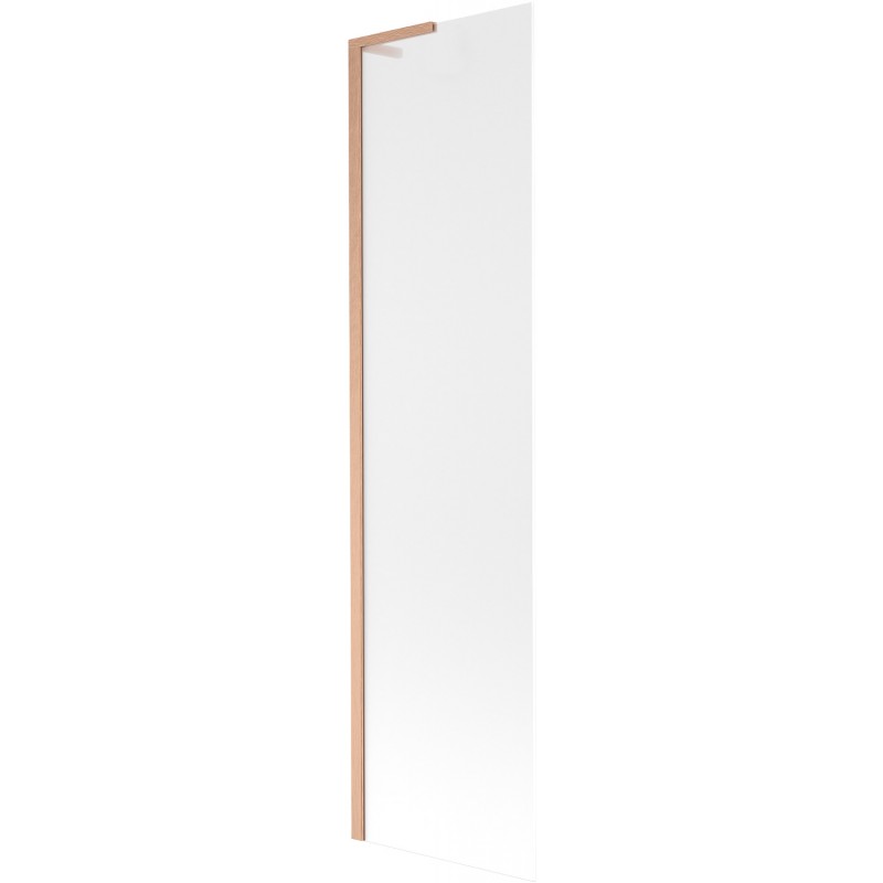 Mexen Next L vonios ekrano pertvara 1-durų 50 x 150 cm, matinis stiklas, šepečiu dengta varis - 895-050-000-03-30-65