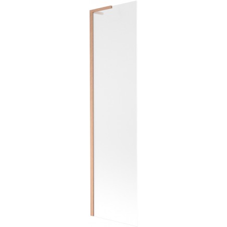 Mexen Next L vonios ekrano pertvara 1-durų 50 x 150 cm, matinis stiklas, šepečiu dengta varis - 895-050-000-03-30-65