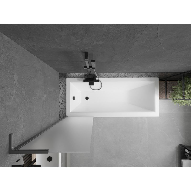 Mexen Next L Voniai skirtas vienasparnis ekranas 50 x 150 cm, matinė pilka, ginkluotas metalas - 895-050-000-03-30-95