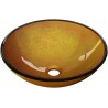 Mexen Mira stiklinis pastatomasis praustuvas 42 x 42 cm, auksinis - 24124250