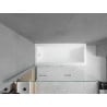 Mexen Cubik stačiakampė vonia 170 x 70 cm su apdaila ir 3 dalių ekranu 120 cm, permatomas, chromas - 550317070X9012030100