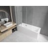 Mexen Cubik stačiakampė vonia 170 x 70 cm su apdaila ir 3 dalių ekranu 120 cm, permatomas, chromas - 550317070X9012030100