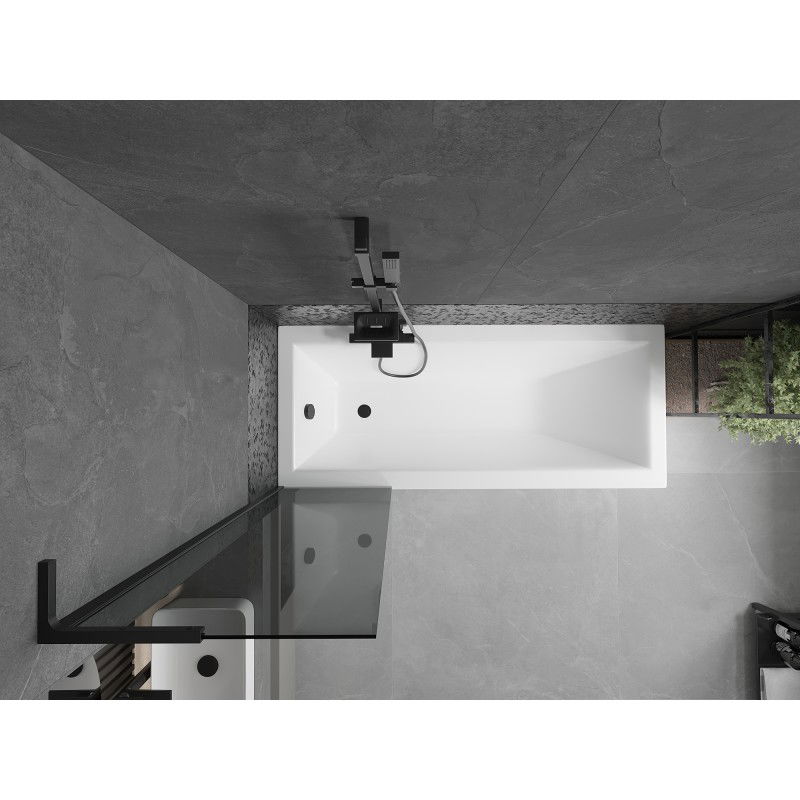 Mexen Next L vonios pertvara, vieno durys, 50 x 150 cm, grafitas, juoda - 895-050-000-03-40-70