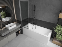 Mexen Next L vonios pertvara, 1 lapas, 50 x 150 cm, grafitas, tamsus metalas - 895-050-000-03-40-95