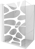 Mexen Kioto+ dušo sienelė su lentyna Walk-in 90 x 200 cm, balta banga, balta - 800-090-121-20-97