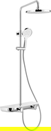 Mexen Axis antviršinis dušo komplektas su lietaus dušu ir maišytuvu, chromas/baltas - 78112-20