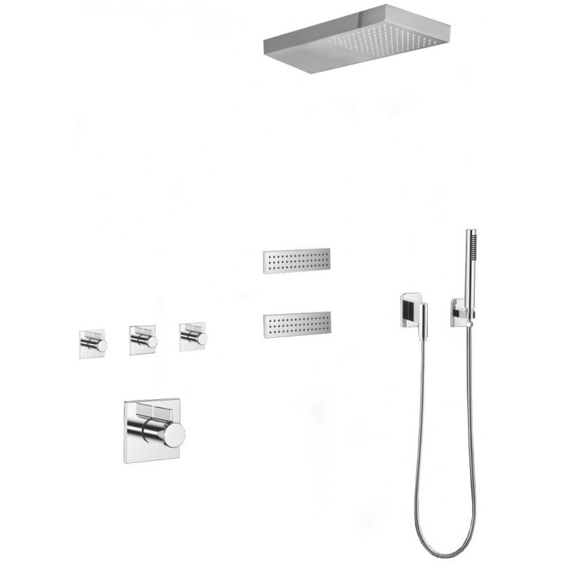 Mexen Fall paslėptas dušo komplektas, chromas - 7602-04-00