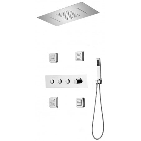 Mexen Soler paslėptas dušo komplektas, chromuotas - 7601-04-00