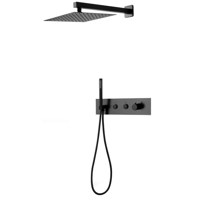 Mexen Azul paslėptas dušo komplektas, juodas - 7629-03-70