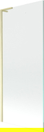 Mexen Next L vonios sienelė, vienos durys 80 x 150 cm, permatoma, auksinė šlifuota - 895-080-000-03-00-55