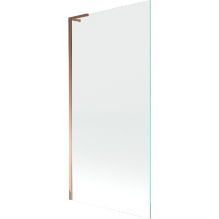 Mexen Next L vonios ekranas 1-durys 90 x 150 cm, permatomas, rausvas auksas - 895-090-000-03-00-60