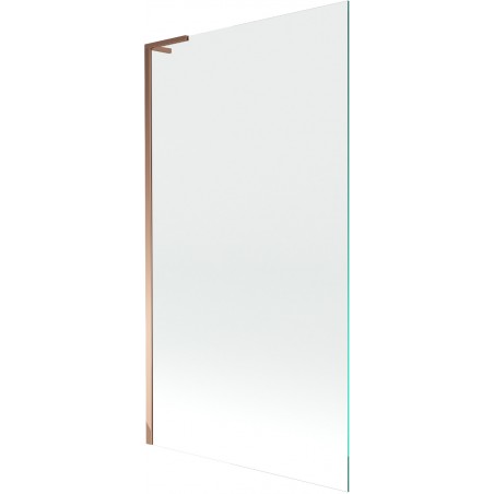 Mexen Next L vonios pertvara, vienvėrė 100 x 150 cm, permatoma, rožinis auksas - 895-100-000-03-00-60