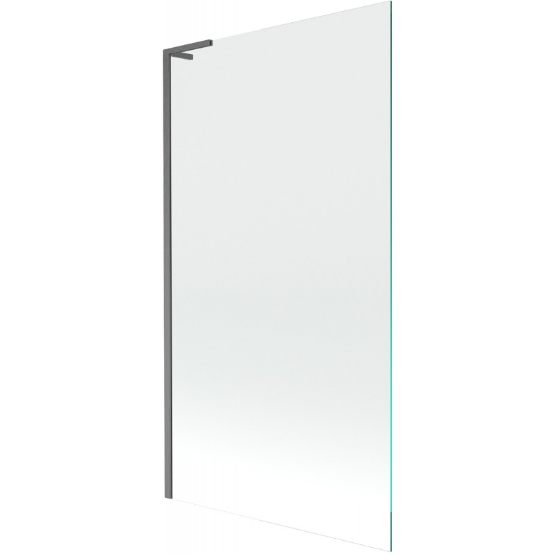 Mexen Next L vonios ekranas, 1 durys, 100 x 150 cm, skaidrus, pilkai šepečiuotas - 895-100-000-03-00-66